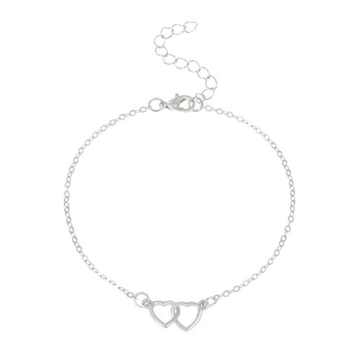 Tibetan Style Anklet, with 1.96 Inch extender chain, plated, fashion jewelry & for woman & hollow, more colors for choice, Length:7.87 Inch, Sold By PC
