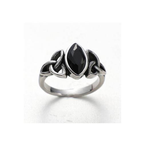 Ring Finger Titantium stali, ze turkus, Namaścić, biżuteria moda & dla obu płci & różnej wielkości do wyboru & różne style do wyboru, sprzedane przez PC