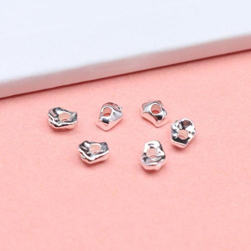 Spacer Beads Jewelry, 925 Sterling Silver, DIY, silver color, 3.50mm, Sold By PC