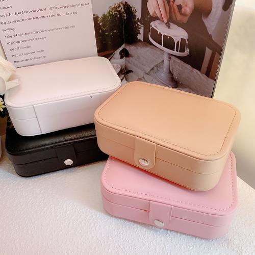 Multifunctional Jewelry Box, PU Leather, with Velveteen, dustproof, more colors for choice, 160x110x50mm, Sold By PC