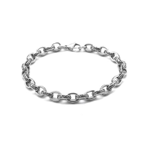 Stainless Steel Jewelry Bracelet, 316 Stainless Steel, polished, Unisex, original color, Length:Approx 21.5 cm, Sold By PC