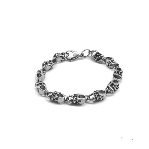 Bijoux bracelet en acier inoxydable, Acier inoxydable 316, poli, unisexe, couleur originale, Longueur Environ 22.5 cm, Vendu par PC