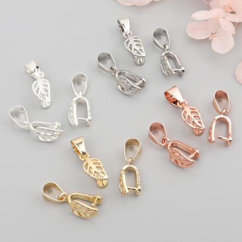 Brass Pinch Bail, plated, DIY & micro pave cubic zirconia, more colors for choice, 20PCs/Lot, Sold By Lot