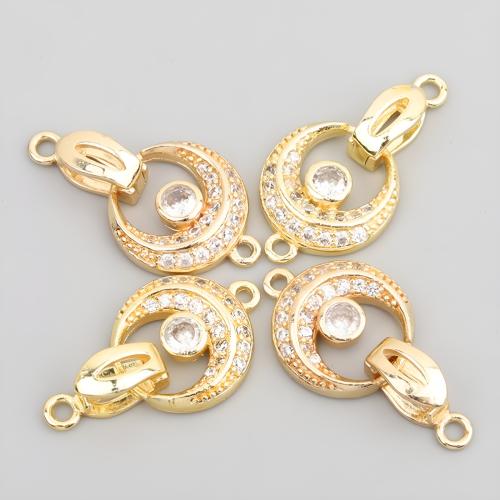 Brass Jewelry Clasps plated DIY & micro pave cubic zirconia Sold By Lot