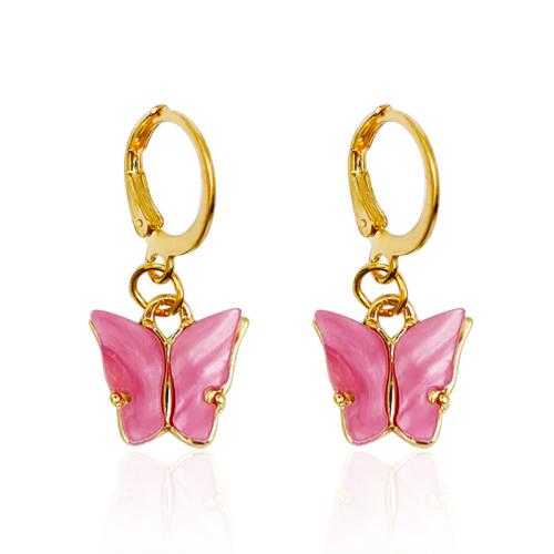 Zinc Alloy Drop Earrings with Iron & Acrylic plated for woman Sold By Pair