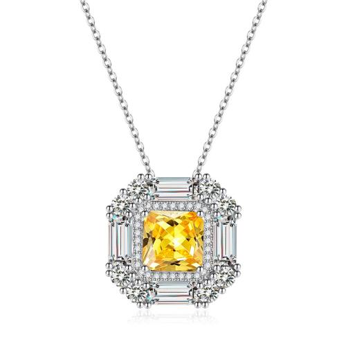 Cubic Zirconia Micro Pave Brass Jewelry Sets with Gemstone plated & micro pave cubic zirconia & for woman yellow Sold By PC