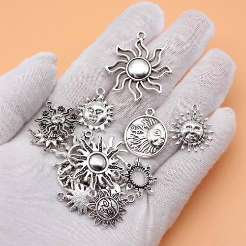 Tibetan Style Pendants, antique silver color plated, DIY & 1/1 loop, 16PC/Bag, Sold By Bag