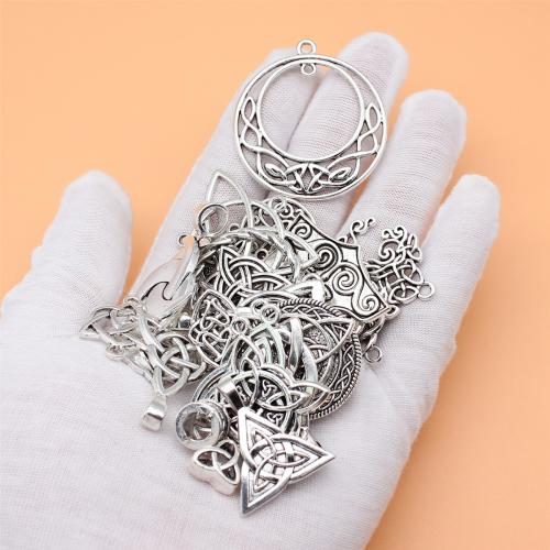Tibetan Style Pendants, antique silver color plated, DIY & 1/1 loop, 30PC/Bag, Sold By Bag