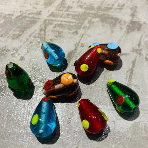 Lampwork Beads, Conical, handmade, DIY & enamel, more colors for choice, 15x25mm, Sold By PC