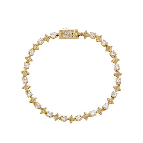Brass Bracelet and Necklace plated & Unisex & micro pave cubic zirconia Sold By PC
