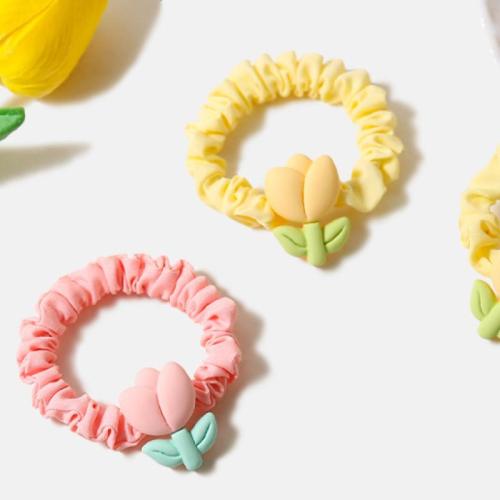 Ponytail Holder, Cloth, with Rubber Band, handmade, for woman, more colors for choice, Sold By PC