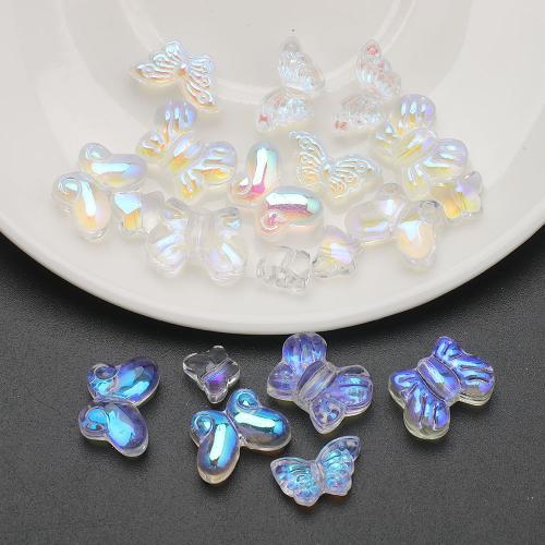 Perles en verre de mode, papillon, DIY, plus de couleurs à choisir, 20PC/sac, Vendu par sac