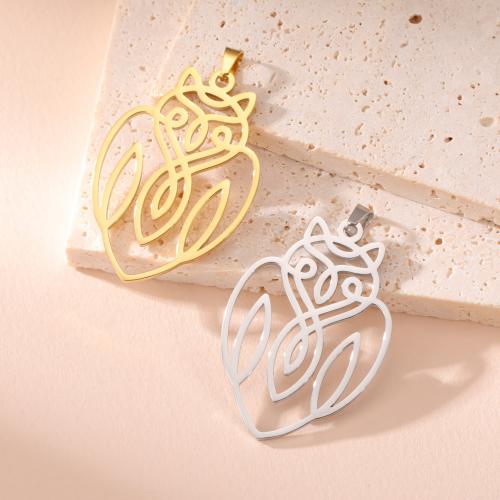 Stainless Steel Pendants, 304 Stainless Steel, DIY & hollow, more colors for choice, 42x28mm, Sold By PC