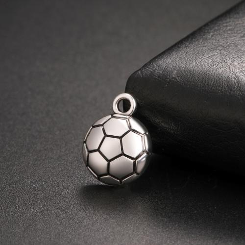 Stainless Steel Pendants, 304 Stainless Steel, Football, DIY, 12.20x15.70mm, Sold By PC