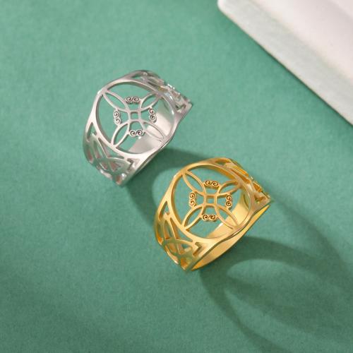 Rozsdamentes acél Finger Ring, 304 rozsdamentes acél, divat ékszerek & egynemű & különböző méretű a választás, több színt a választás, Által értékesített PC