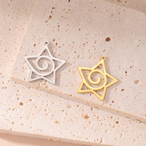 Stainless Steel Pendants, 304 Stainless Steel, Star, DIY, more colors for choice, 21x20mm, Sold By PC