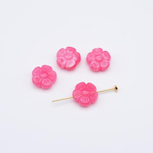 Acrylic Jewelry Beads, Flower, DIY, more colors for choice, 16x7mm, 20PCs/Bag, Sold By Bag