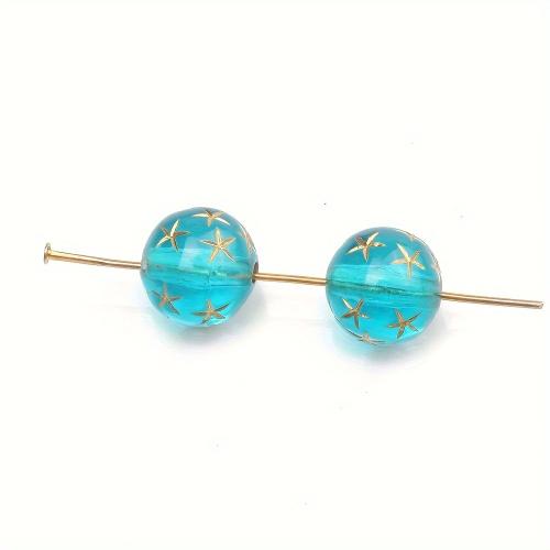 Acrylic Jewelry Beads Round DIY blue Approx Sold By Bag