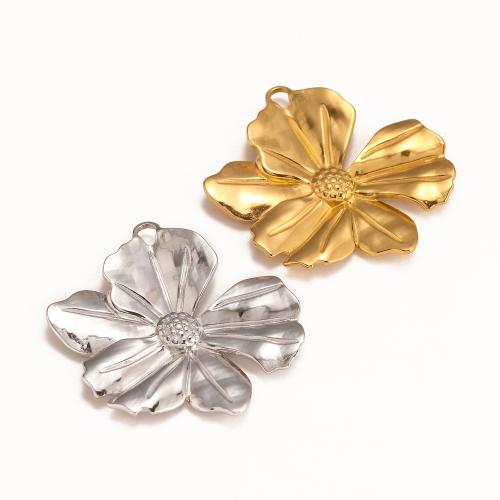 Stainless Steel Flower Pendant, 304 Stainless Steel, Vacuum Ion Plating, DIY & different size for choice, more colors for choice, Sold By PC