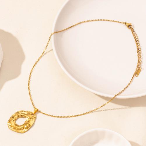 Stainless Steel Jewelry Necklace 304 Stainless Steel with 5cm extender chain Vacuum Ion Plating fashion jewelry & for woman Length Approx 40 cm Sold By PC