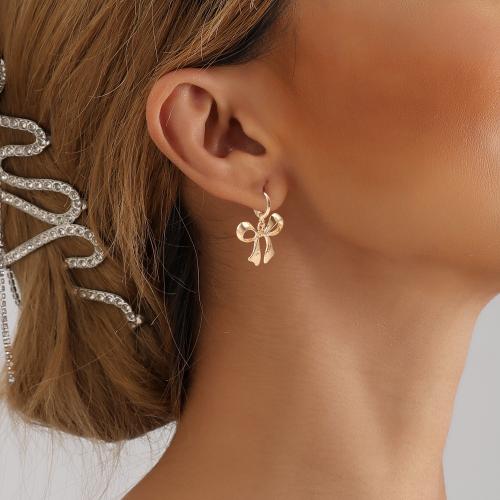 Huggie Hoop Drop Earring, Tibetan Style, gold color plated, different styles for choice & for woman, more colors for choice, nickel, lead & cadmium free, Sold By Pair