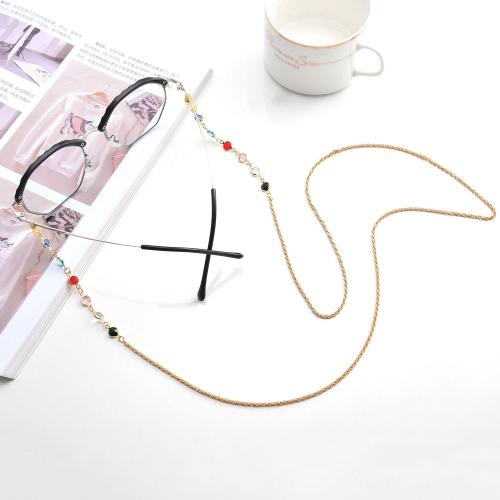 Zinc Alloy Glasses Chain with Glass plated fashion jewelry nickel lead & cadmium free Sold By PC