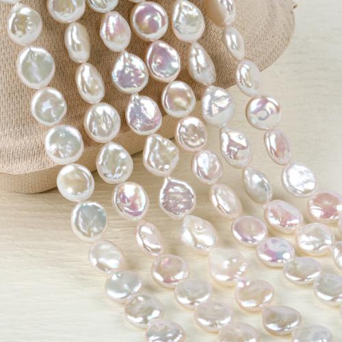Perline perle d'acqua dolce naturale, perla d'acquadolce coltivata naturalmente, DIY, bianco, aboutuff1a11-12mm, Venduto per Appross. 38-40 cm filo