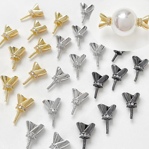 Brass Peg Bail, plated, DIY & micro pave cubic zirconia, more colors for choice, nickel, lead & cadmium free, 5x6.60mm, Sold By PC
