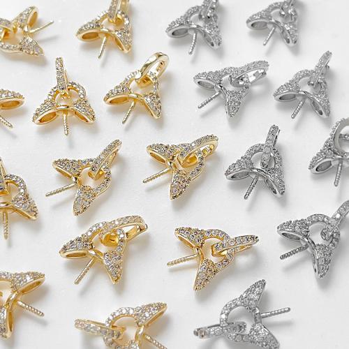 Brass Peg Bail, plated, DIY & micro pave cubic zirconia, more colors for choice, nickel, lead & cadmium free, Sold By PC