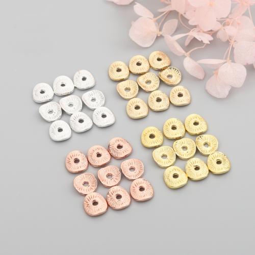 Brass Spacer Beads, plated, DIY & micro pave cubic zirconia, more colors for choice, 8.50x7.50mm, Hole:Approx 1.5mm, 50PCs/Lot, Sold By Lot