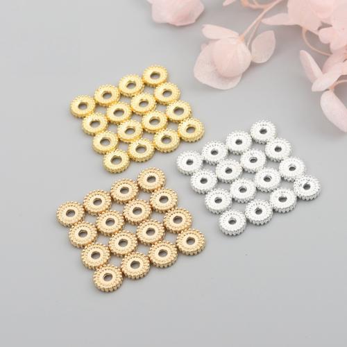 Entretoise de perles en laiton, Placage, DIY, plus de couleurs à choisir, 6x1.50mm, Trou:Environ 1.4mm, 100PC/lot, Vendu par lot