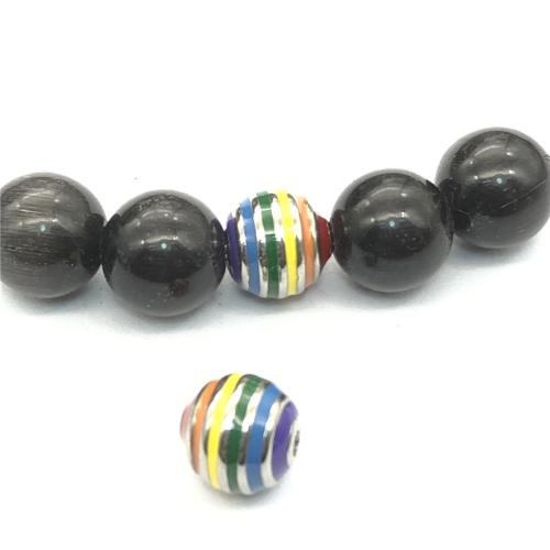 Titanium Steel Beads, DIY & epoxy gel, multi-colored, 9x9x2mm, Sold By PC