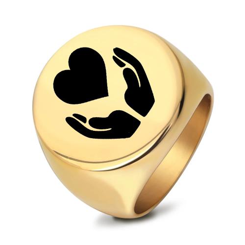 Titanium Čelik Finger Ring, pozlaćen, bez spolne razlike & različite veličine za izbor & različitih stilova za izbor, više boja za izbor, Prodano By PC