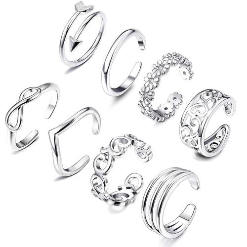 Brass Toe Ring, 8 pieces & for woman, more colors for choice, Sold By Set