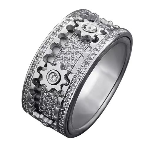 Cubic Zirconia Micro Pave Brass Ring plated Unisex  & micro pave cubic zirconia Sold By PC
