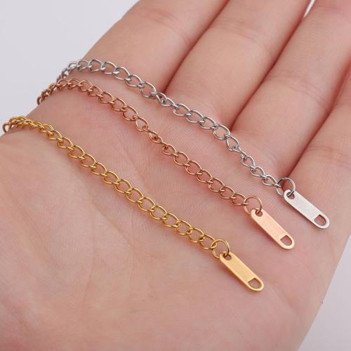 Stainless Steel Extender Chain 304 Stainless Steel plated DIY 70mm Sold By PC