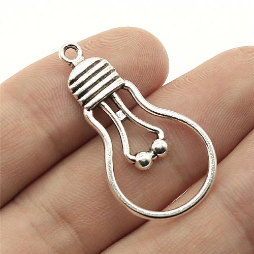 Tibetan Style Pendants, Light Bulb, antique silver color plated, DIY, 36x19mm, Sold By PC