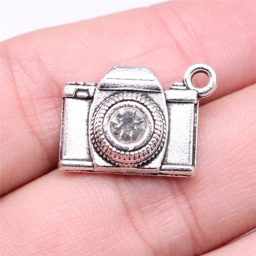 Zinc Alloy Pendants Camera antique silver color plated DIY Sold By PC