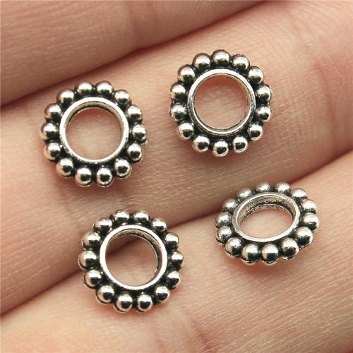 Tibetan Style Jewelry Beads, antique silver color plated, DIY, 9x9x2mm, Sold By PC