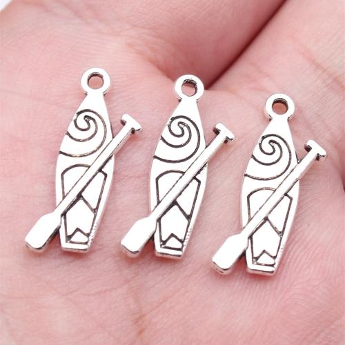 Vehicle Shaped Tibetan Style Pendants, Ship, antique silver color plated, DIY, Sold By PC