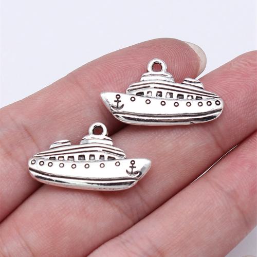 Vehicle Shaped Zinc Alloy Pendants antique silver color plated DIY Sold By PC