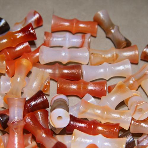 Agate Beads, Bamboo, DIY, Random Color, 11x30mm, Sold By PC