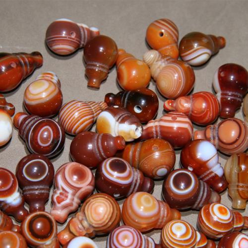 Agate Beads, DIY & 3-hole, Random Color, 15x25mm, Sold By PC