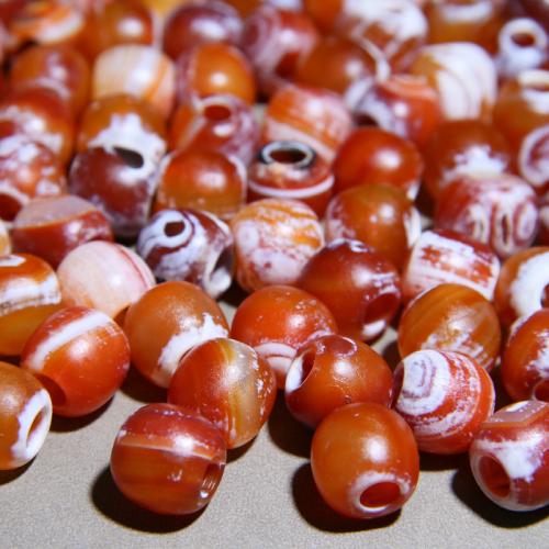 Agate Beads, barrel, random style & DIY, 14x13mm, Sold By PC