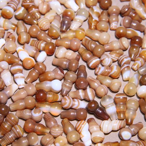 Perles agates, Agate, calebasse, envoyé au hasard & DIY, couleur de café, 16.10x7.90mm, Vendu par PC