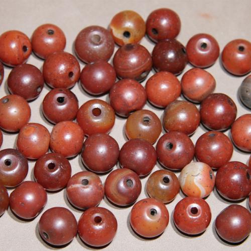 Agate Beads Round random style & DIY & effloresce red Sold By PC