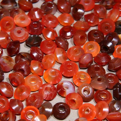 агатовые бисеры, Агат, случайным образом отправлено & DIY, красный, beads size 11.5x12.5-6.5x7.5mm, продается PC