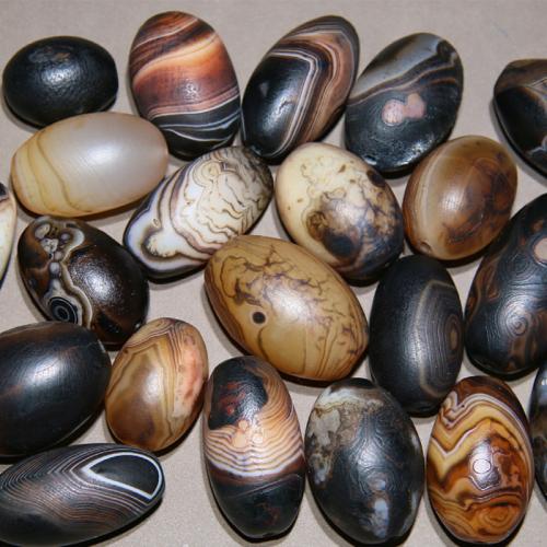 Perles agates, Agate, ovale, envoyé au hasard & DIY, beads size 20x30-25x46mm, Vendu par PC