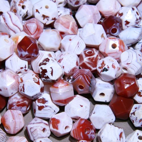 Perles agates, Agate, Motif géométrique, envoyé au hasard & DIY, 14mm, Vendu par PC