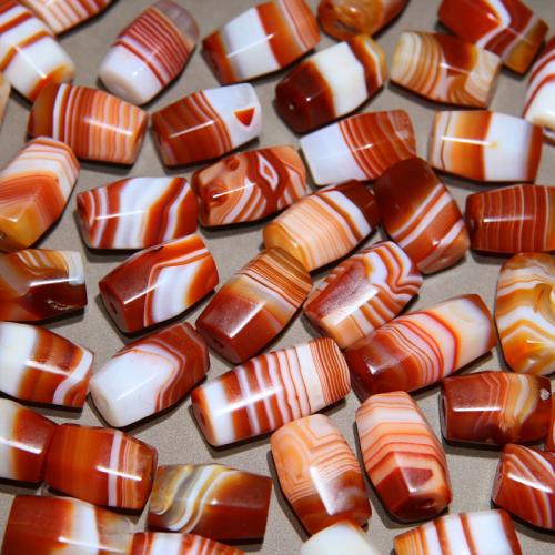 Agate Beads Geometrical Pattern random style & DIY beads size 27.6x12.6- Sold By PC